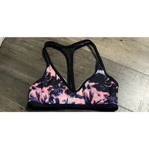 Sunseeker For Venus Bikini Top Palm Tree Tropical Razorback Black Mesh Size 6